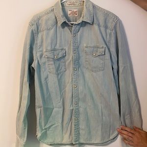 Light denim chambray button down
